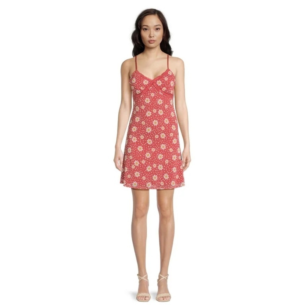 No Boundaries Y2K Pink Floral Babydoll Dress NWT - Picture 15 of 15